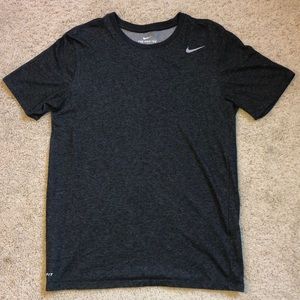 Nike Dri Fit Tee - Dark Gray, Athletic Cut-Medium